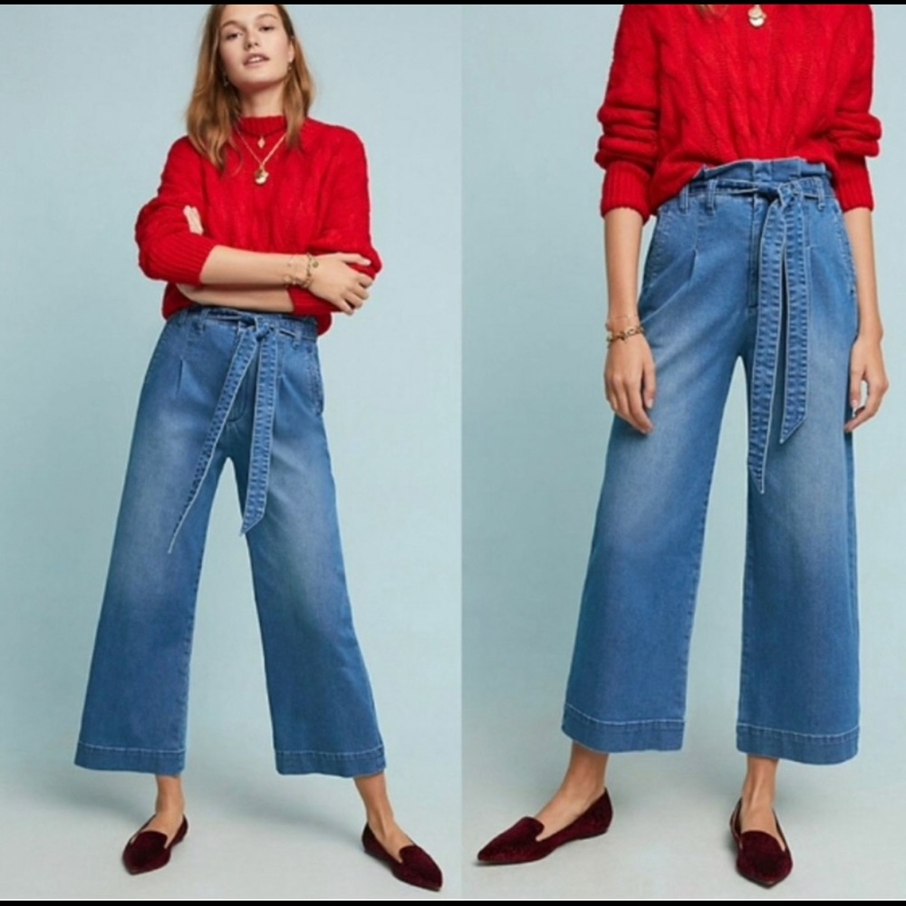 Pilcro Letterpress Paper Bag High Rise Jeans